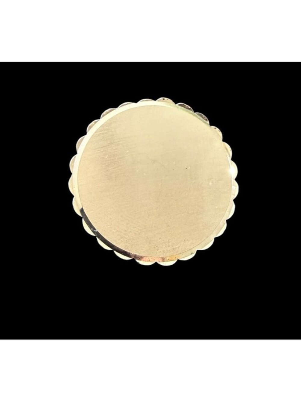 Vintage Sterling Silver LAMODE Round Modernist Brooch Engraveable Pin 1”
